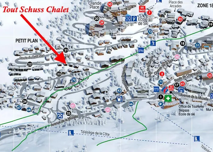 Alpesi faház Le Schuss Chalet, Prive, Piste De A 100m