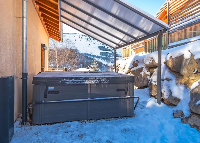 Dağ evi Le Schuss Chalet, Prive, Piste De A 100m